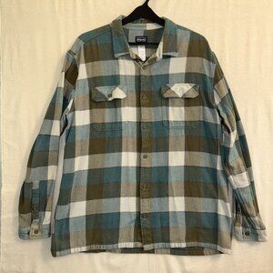 Patagonia Fjord Flannel Long Sleeve Button Shirt Men’s XXL Plaid Organic Cotton